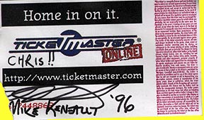 Chris' ticket stub