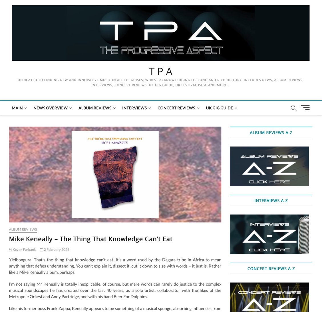 TTTKCE review by Kevan Furbank at The Progressive Aspect 