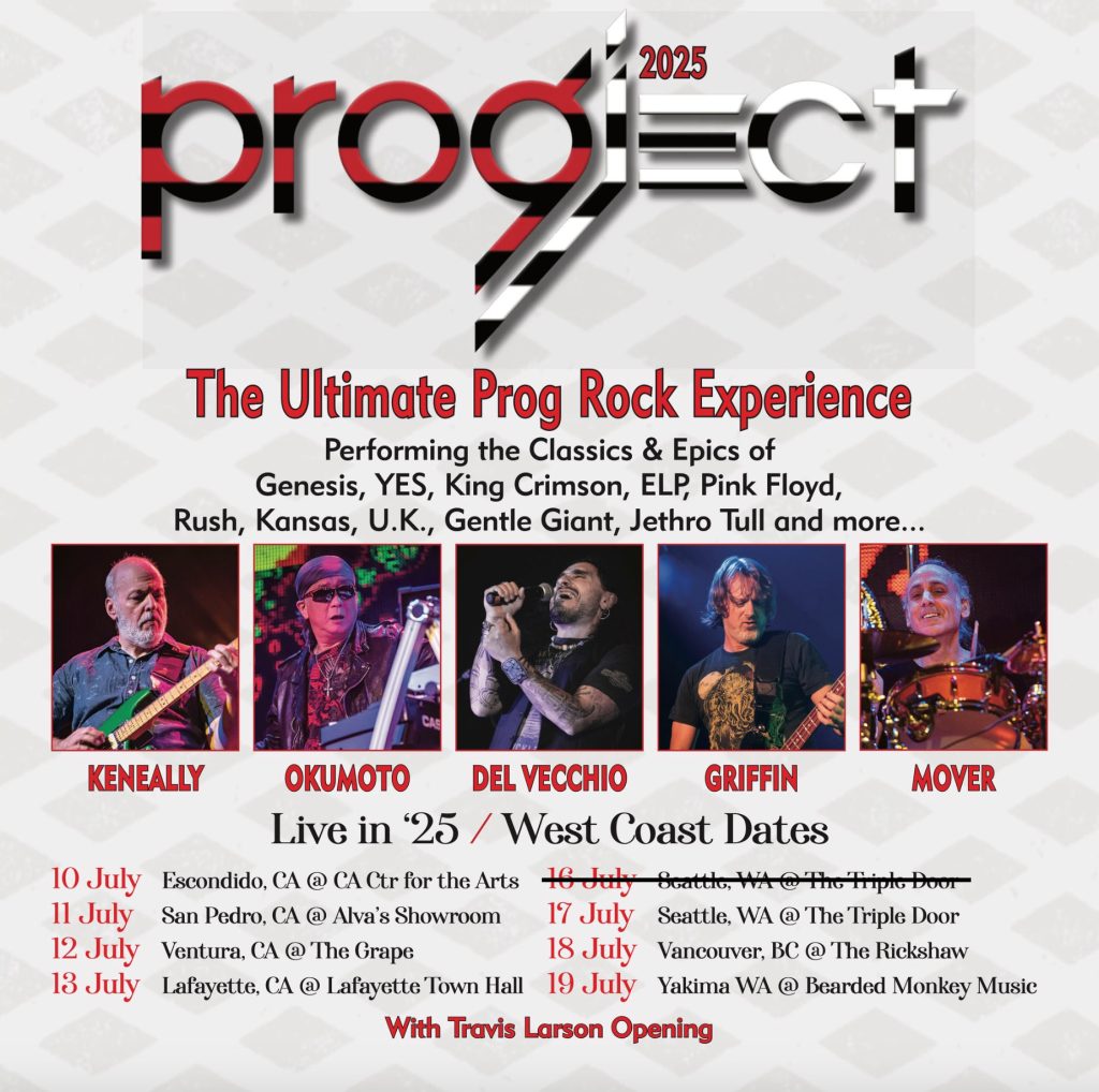 WEST COAST TOUR WITH PROGJECT JULY 10-19